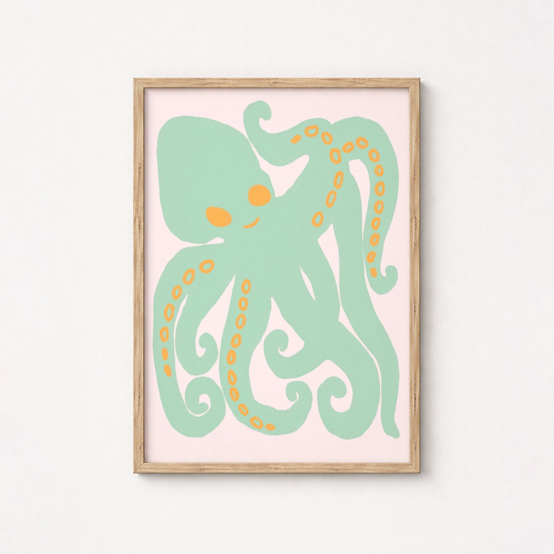 Octopus Wall Art - Cute Sea Life Print