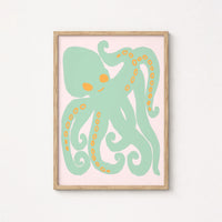 Octopus Wall Art - Cute Sea Life Print