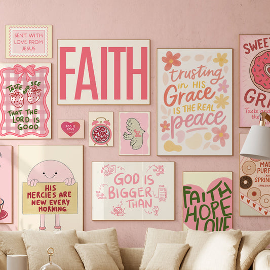 Handmade Pink Christian, over 100 prints