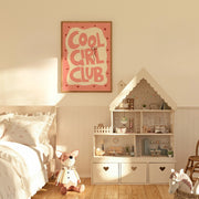 Cool Girl Club Wavy Lettering – Nursery & Kids Wall Art