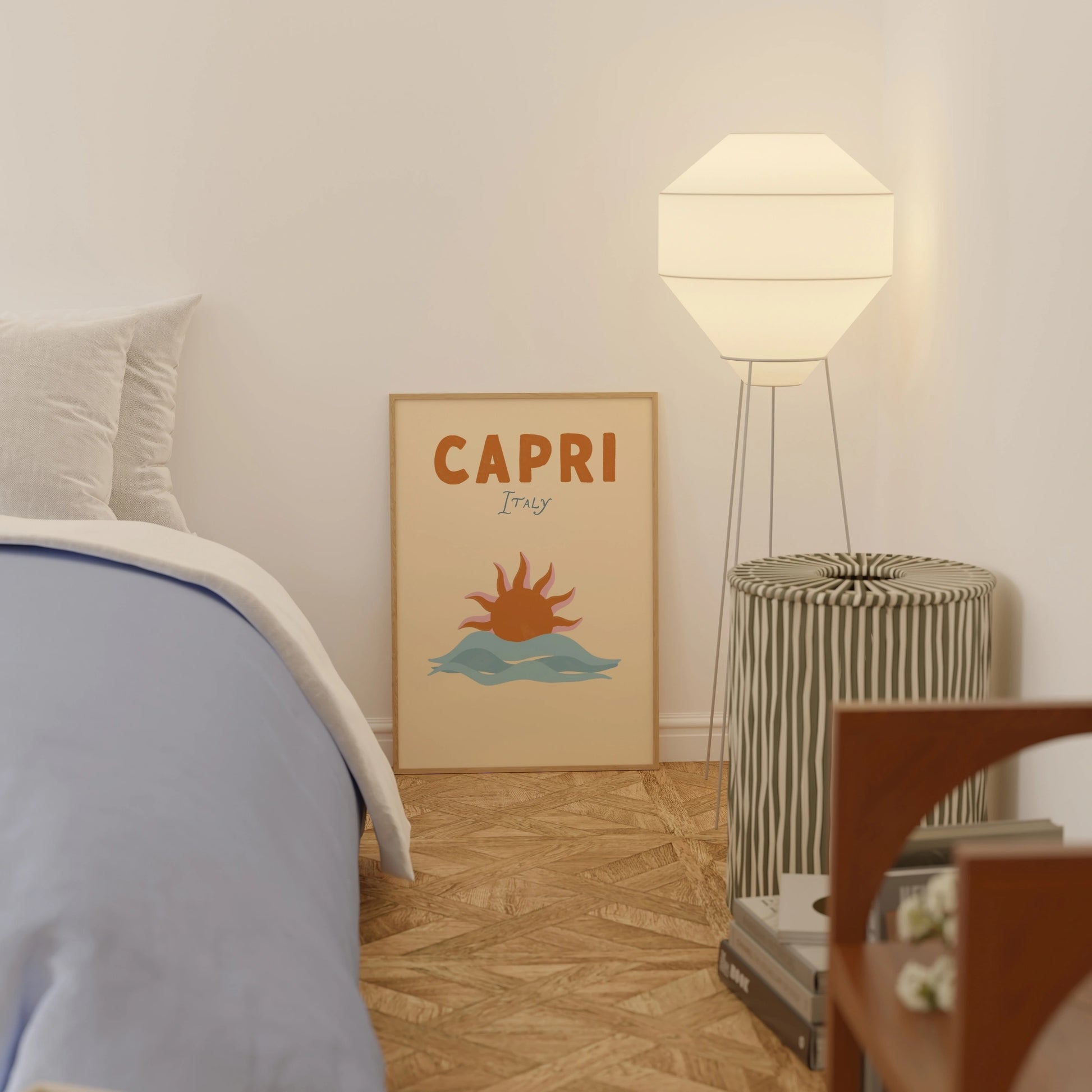 Surf Up Wall Art - Poster colorato con tavola da surf