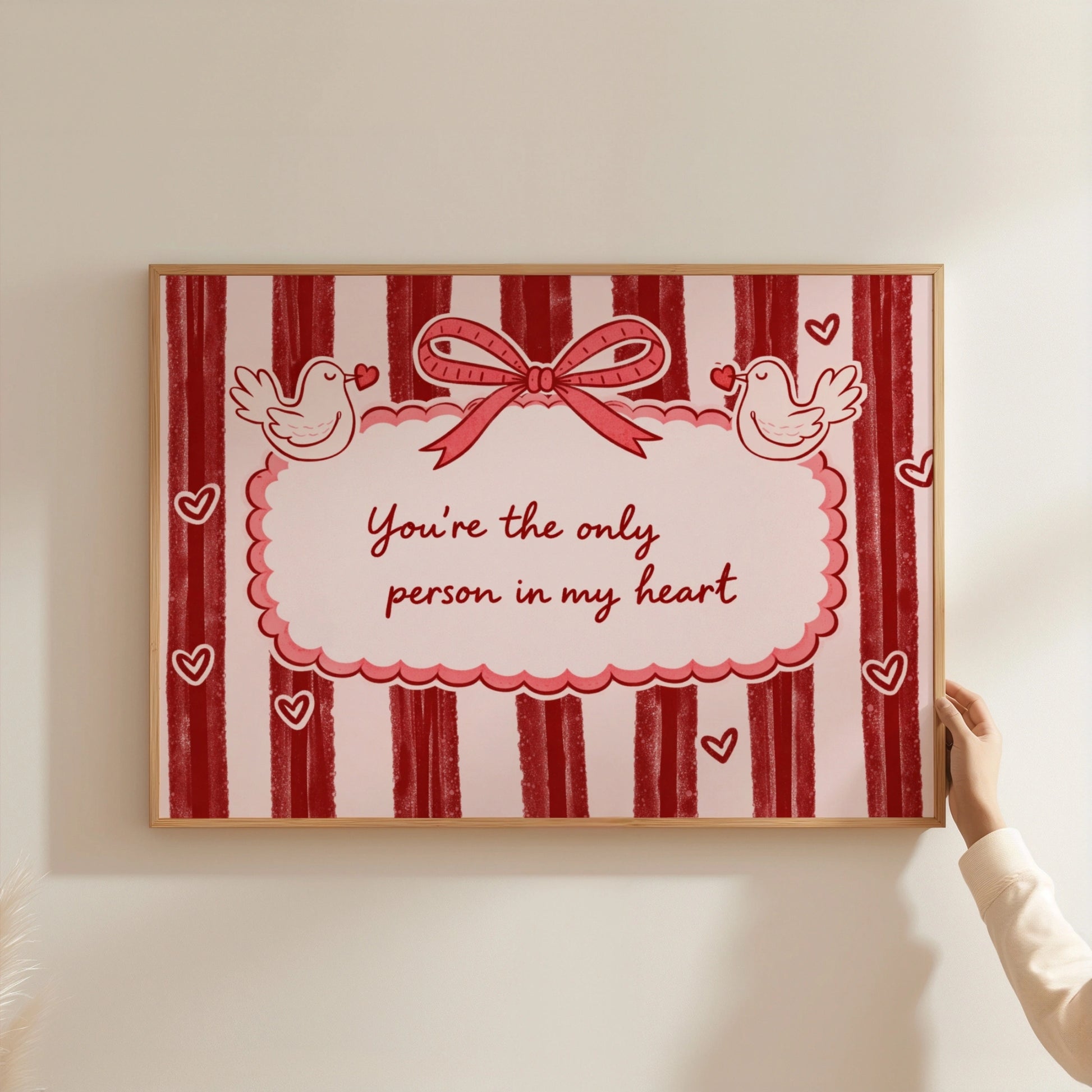 Décoration d'amour rose et rouge