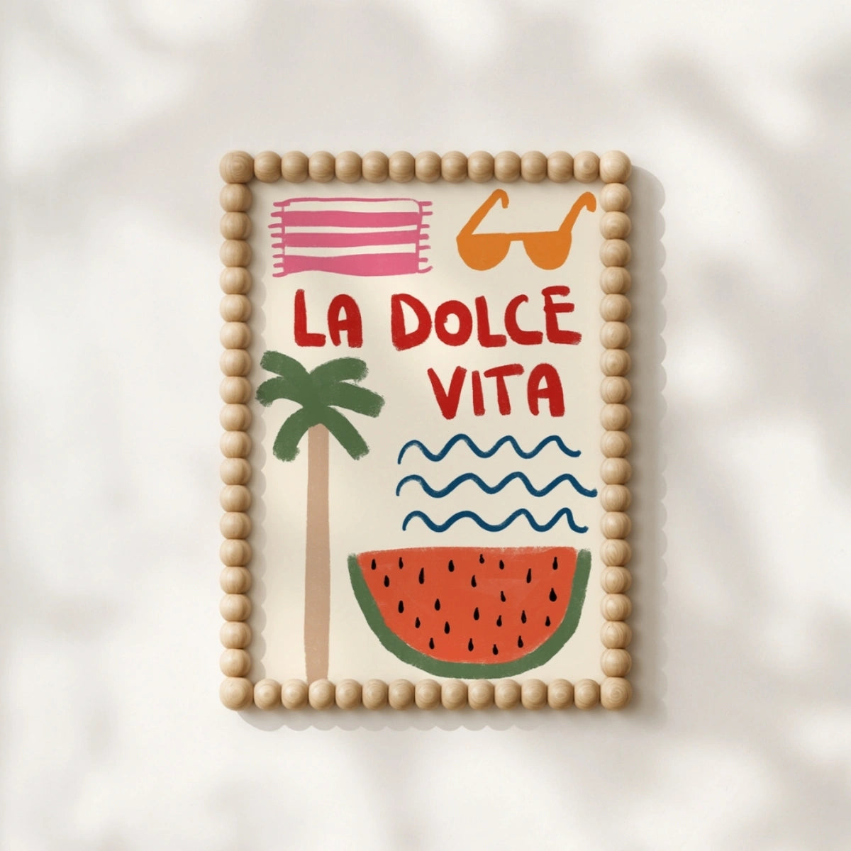 La Dolce Vita Wall Art - Summer Coastal Print, Coastal Wall Decor