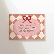 Night Night Love You – Nursery & kids wall art