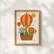 Animals on Hot Air Balloon – Nursery & kids wall art