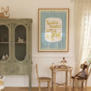 Twinkle Little Star Blue Stripes – Nursery & Kids Wall Art