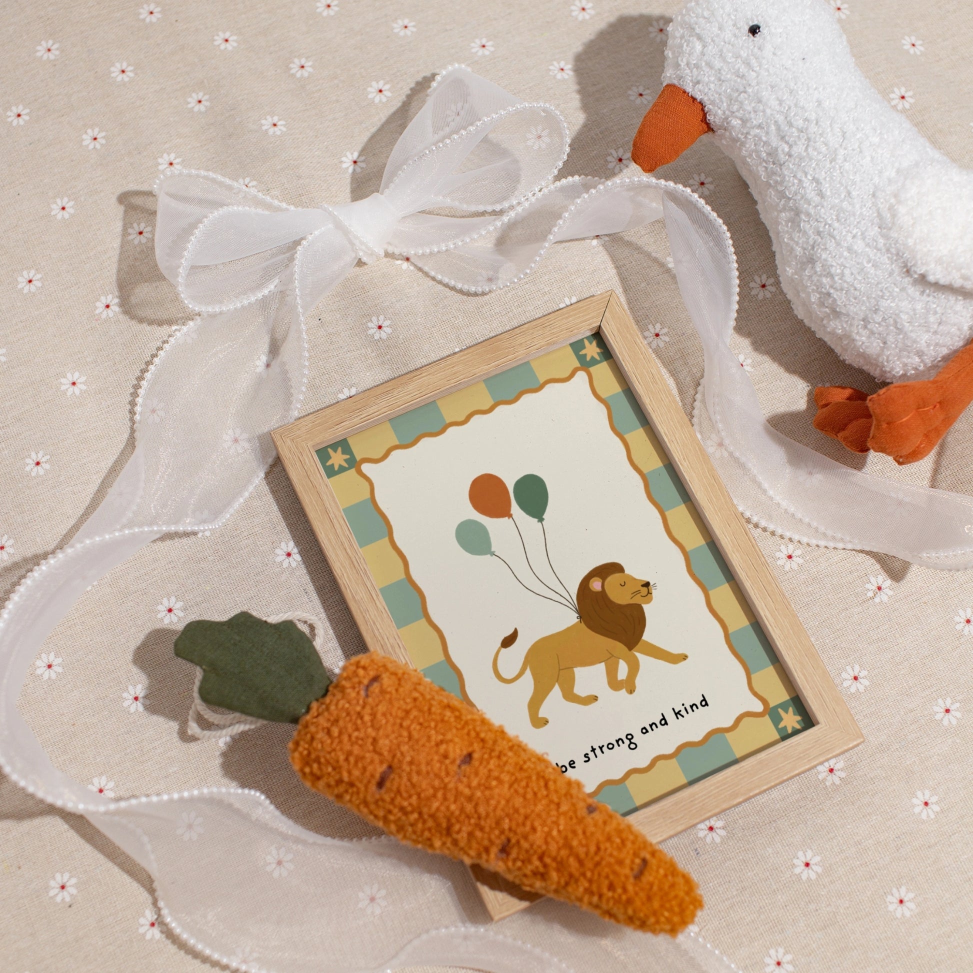 Poster vintage a righe per la cameretta dei bambini