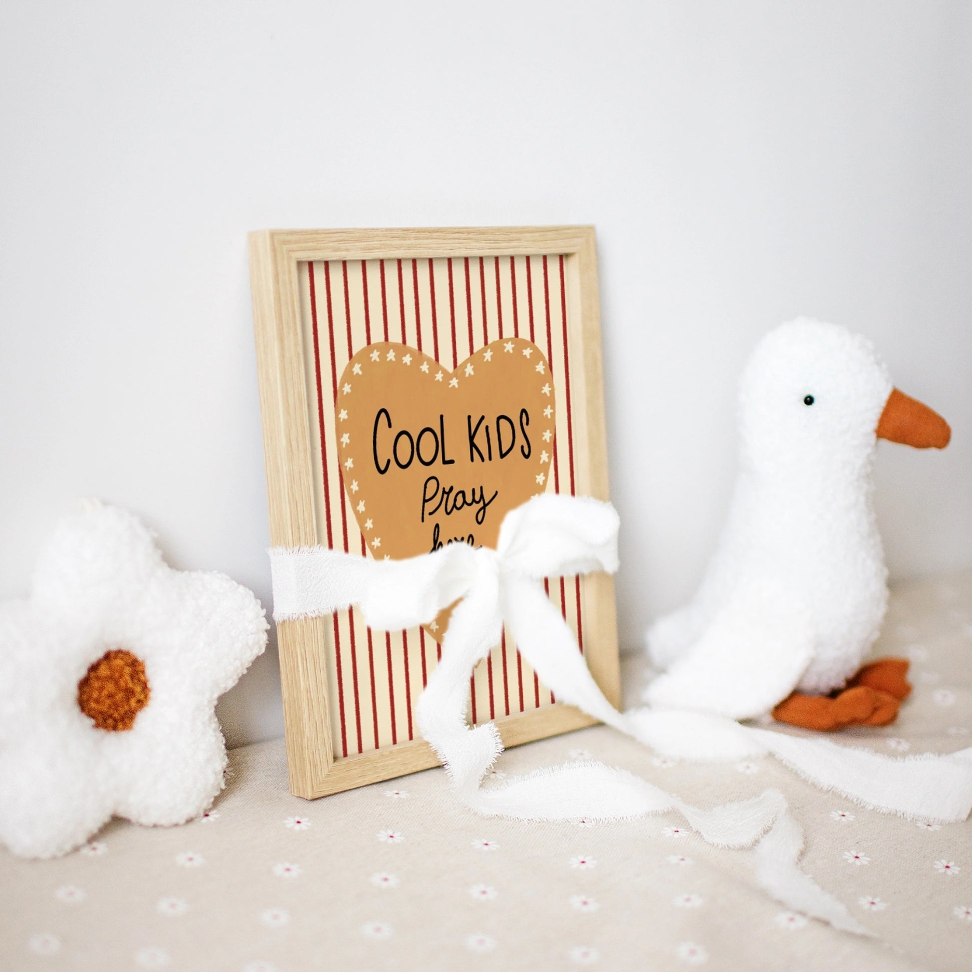 Poster vintage a righe per la cameretta dei bambini