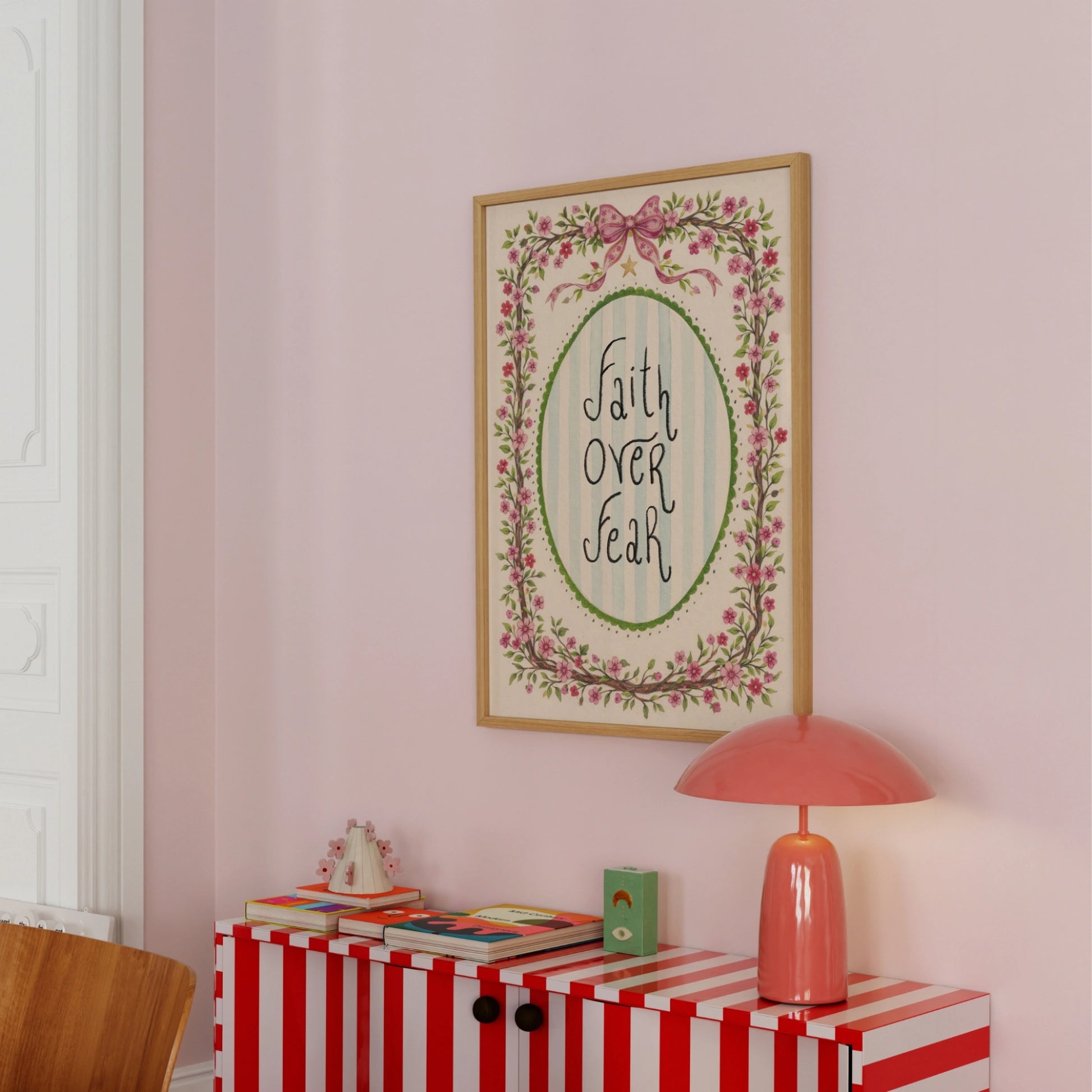 Art mural chrétien « La foi plutôt que la peur »