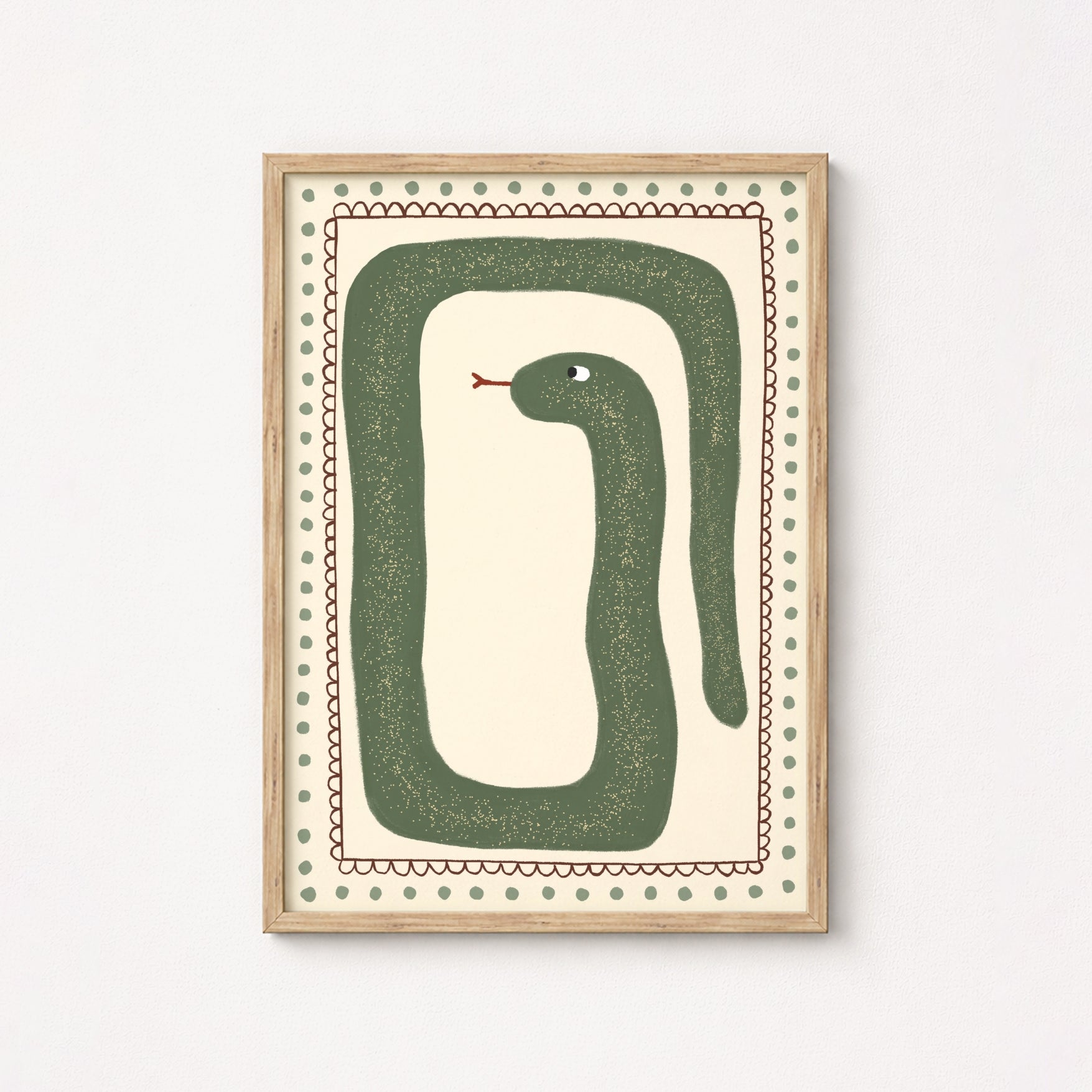 Playful Reptile Illustration