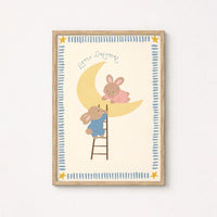 Arte da parete con coniglietto e luna