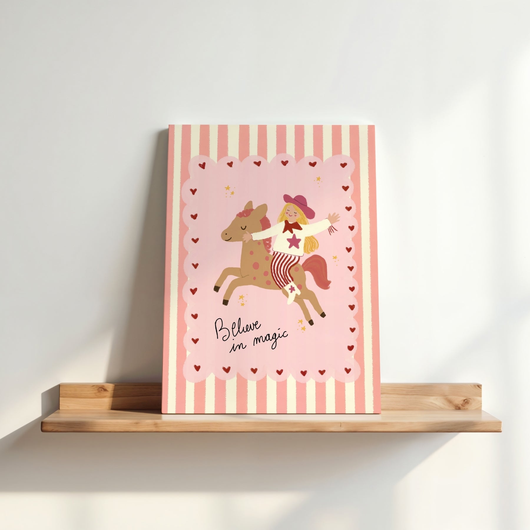 Tableau sur toile fantaisiste représentant un cheval