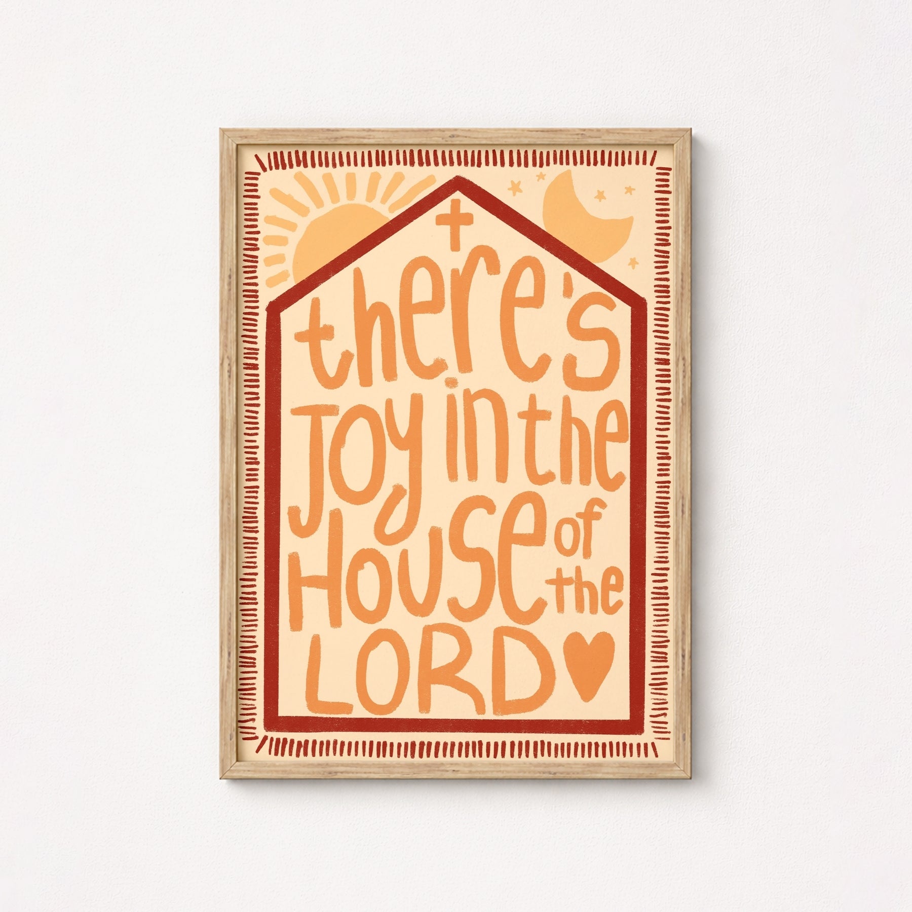 Joy in the House of the Lord Print – Christian Wall Art