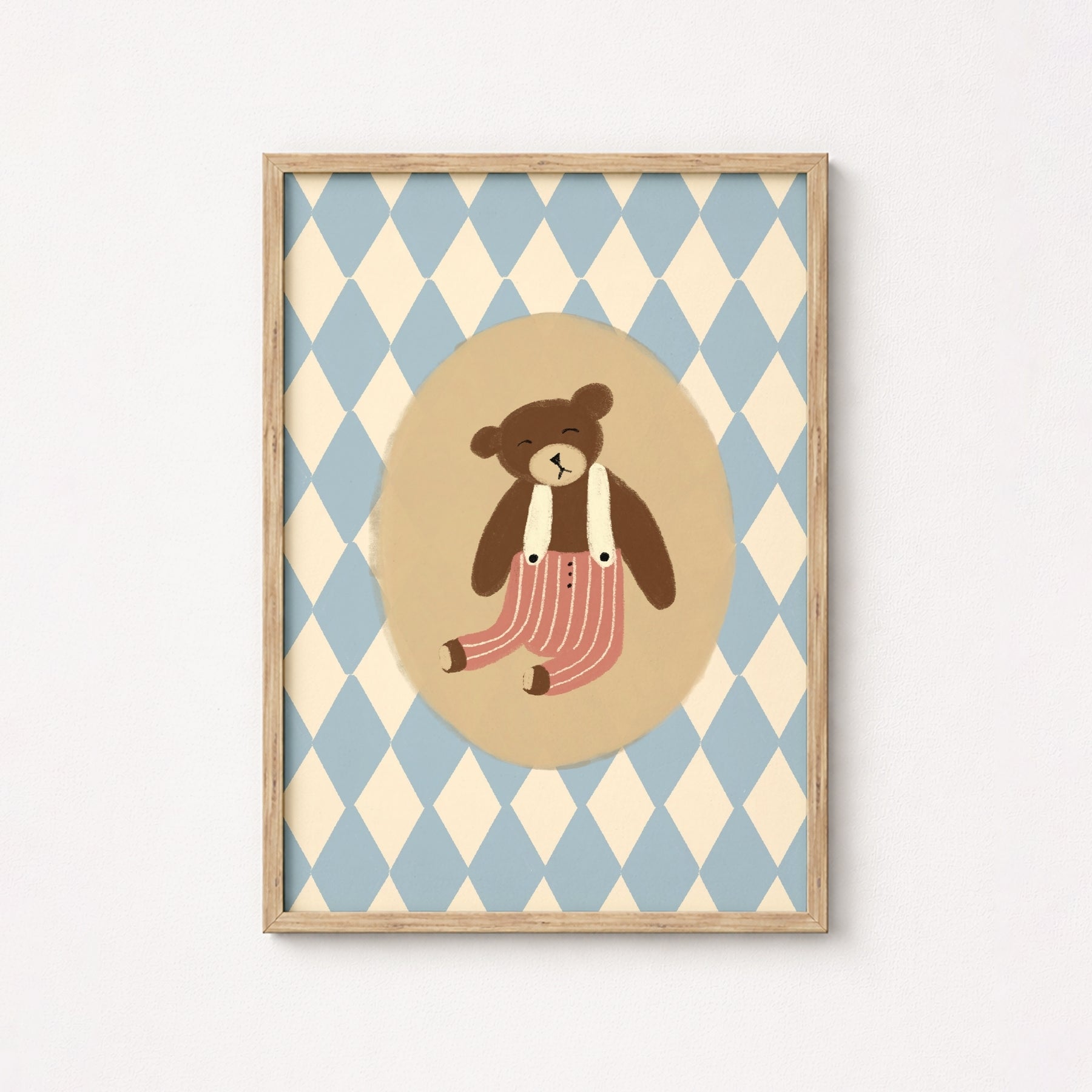 Vintage Teddy Bear Nursery Print, Vintage Nursery Decor