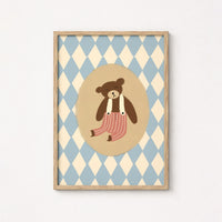 Vintage Teddy Bear Nursery Print, Vintage Nursery Decor