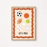 Let’s Play Sports Nursery Wall Art