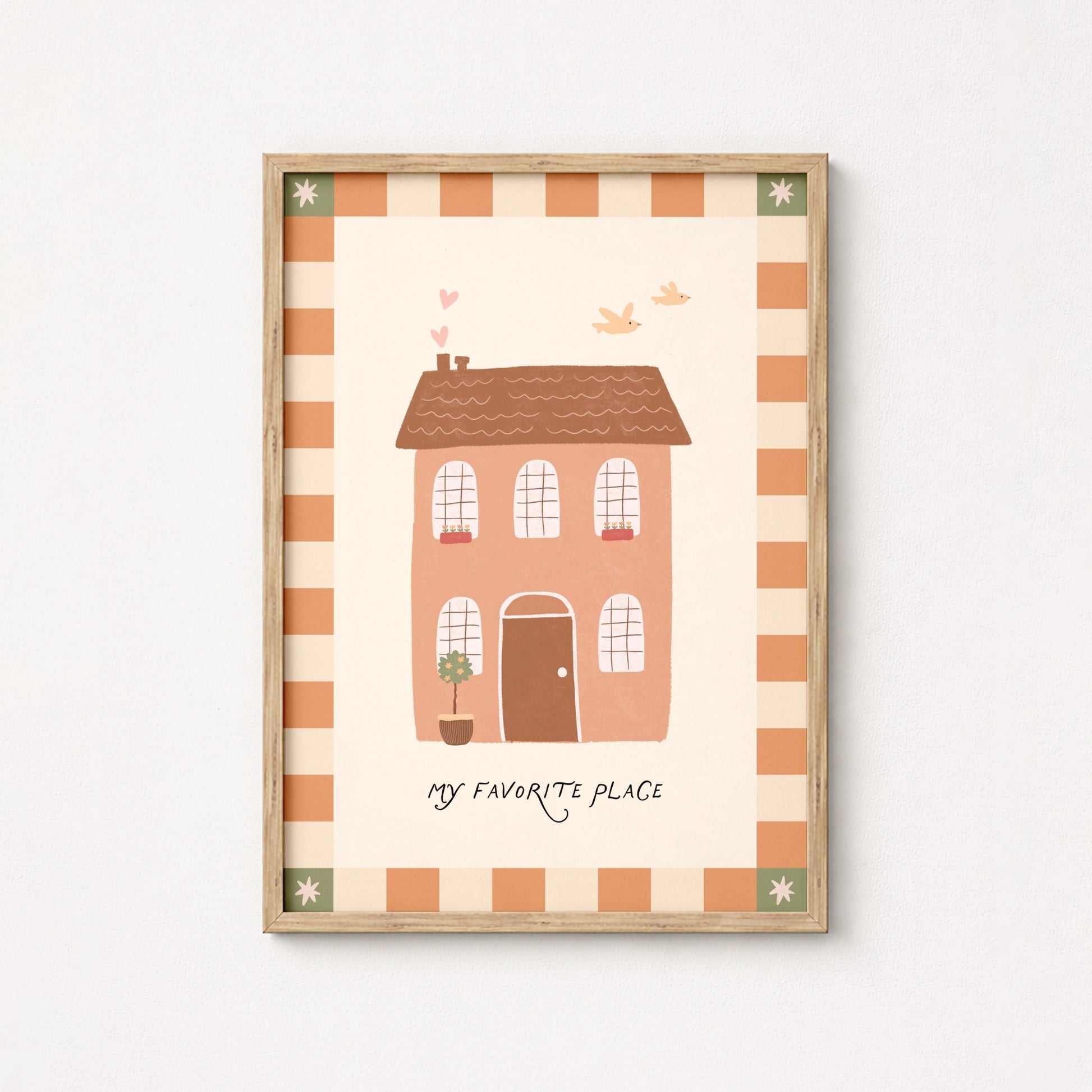 Stampa illustrata Casa accogliente
