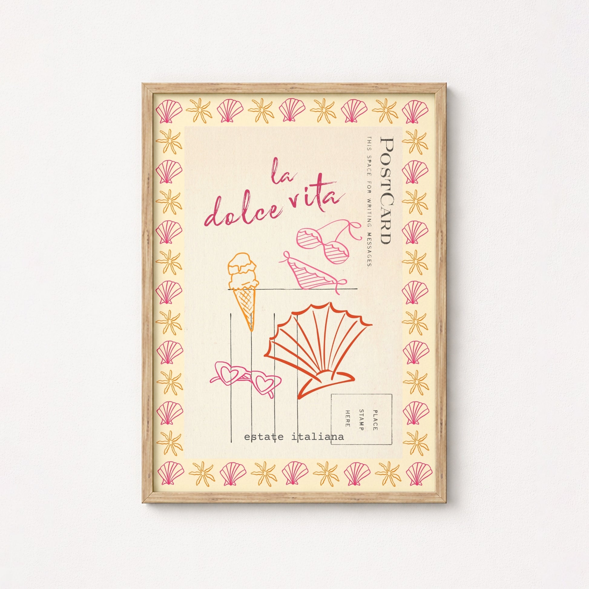 La Dolce Vita Print – Italian Summer Postcard Wall Art