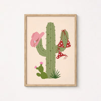 Cowgirl Cactus Wall Art