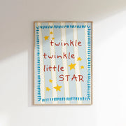 Twinkle Little Star Blue Stars – Nursery & Kids Wall Art