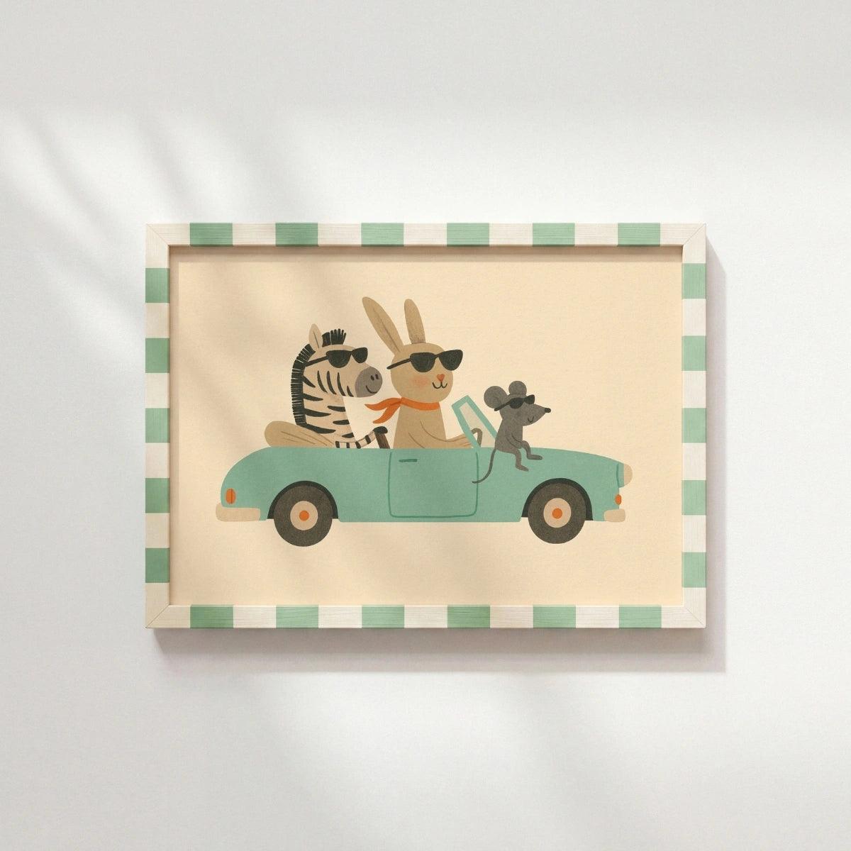 Cute Animal Illustration, Boy Wall Decor