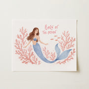 Mermaid Coastal Decor – Arte de pared costero