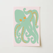 Green Octopus - Coastal Wall Art