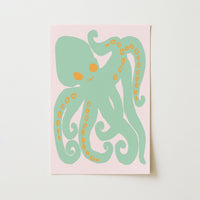 Octopus Wall Art - Cute Sea Life Print