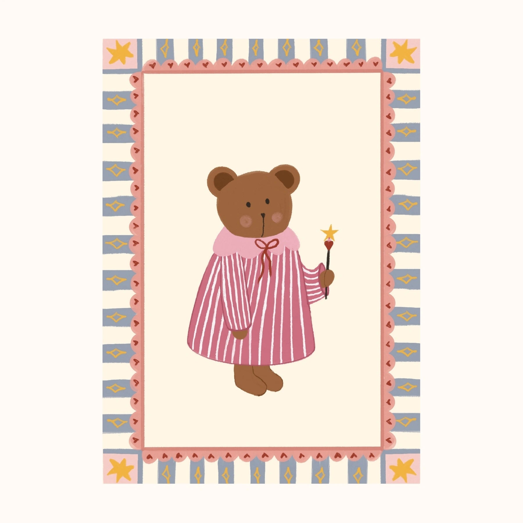 Set di 2 stampe rosa da parete per cameretta bambina