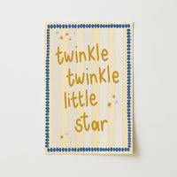Décoration murale « Brillez, scintillez, petite étoile » – Citation imprimée pour chambre de bébé