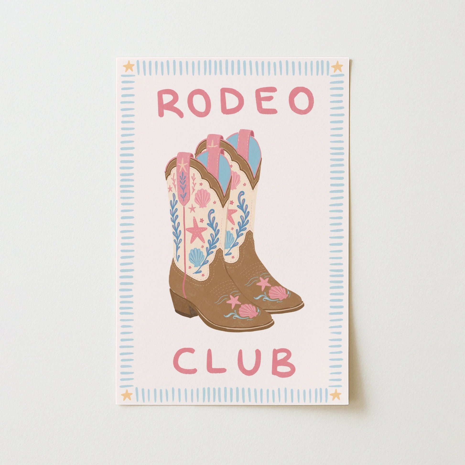 Coastal Cowgirl Boots Wall Art