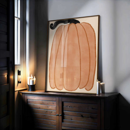 Pumpkin Wall Art – Minimal Fall Print