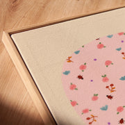 Pink Floral Hot Air Balloon – Nursery & Kids Canvas Wall Art
