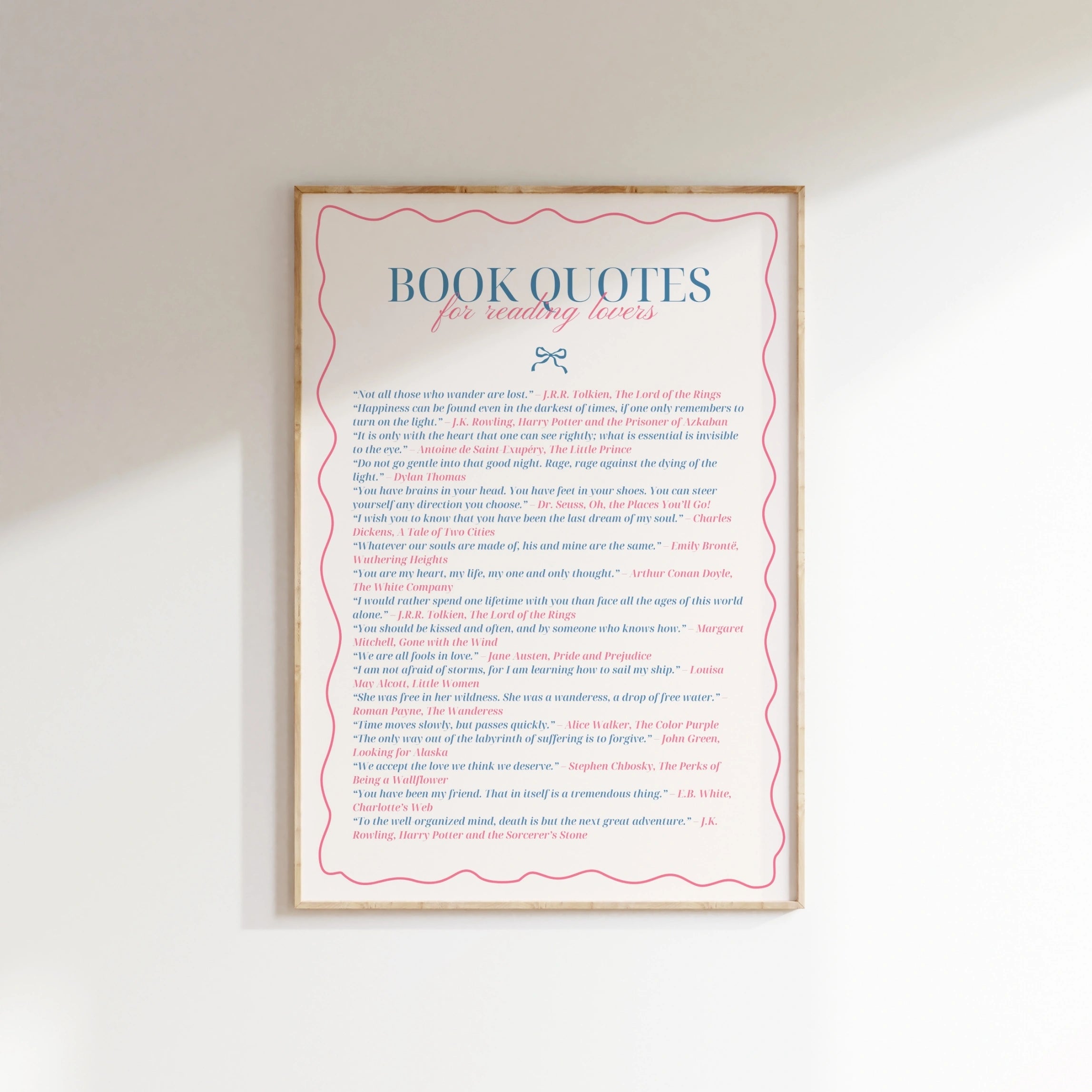 Citazioni e stampe di libri – Arte murale letteraria per lettori