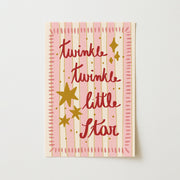 Twinkle Little Star Pink Stars – Nursery & Kids Wall Art
