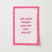 Who Needs Therapy – Bookish Wall Art