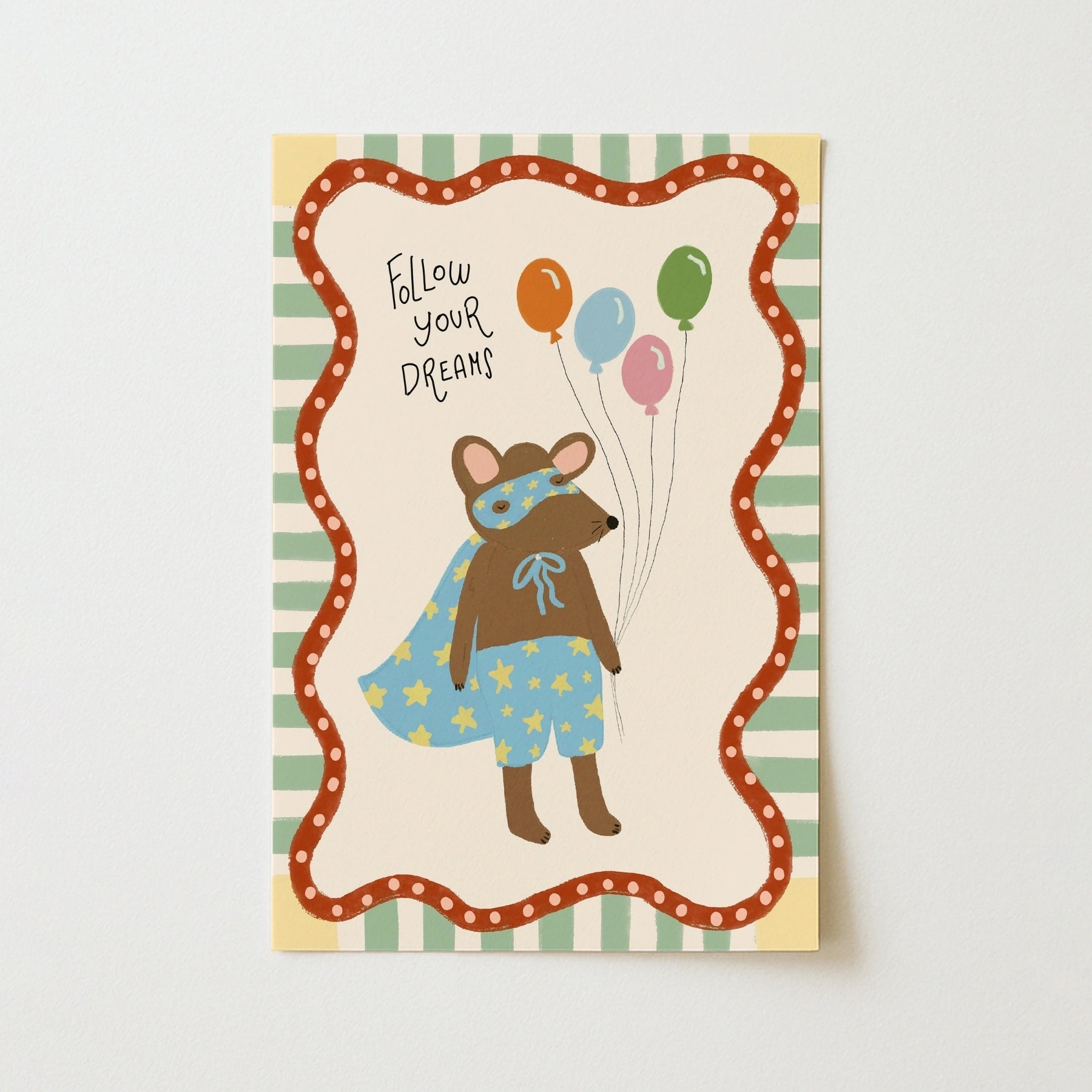 Follow Your Dreams Nursery Wall Art, Colorful Kids Decor