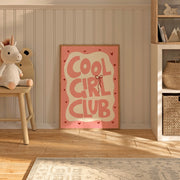 Cool Girl Club Wavy Lettering – Nursery & Kids Wall Art