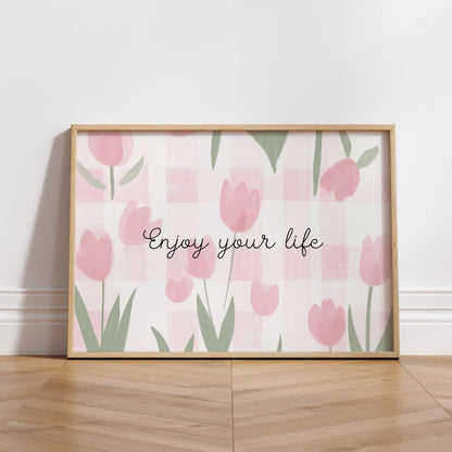 Tulip Quote Nursery Print – Cute Wall Art for Girls