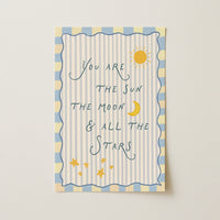 Stampa con citazione celestiale