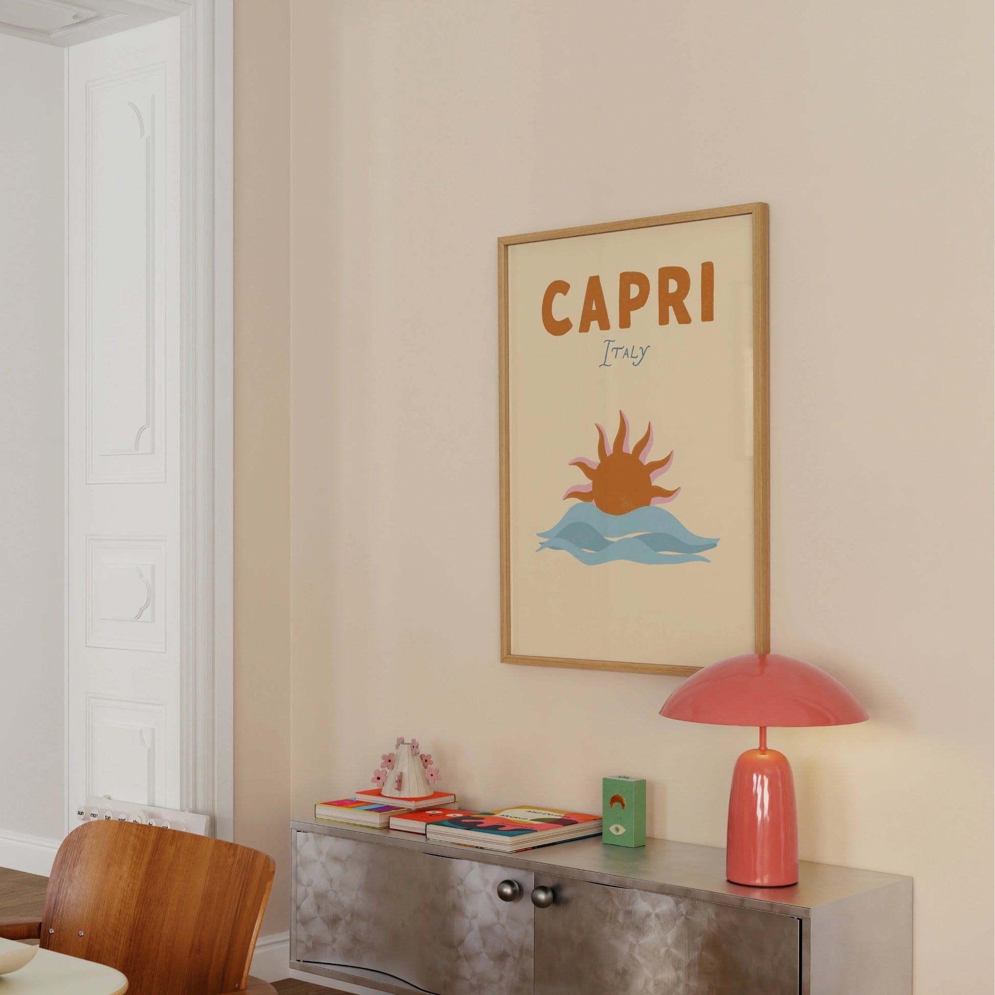 Surf Up Wall Art - Poster colorato con tavola da surf