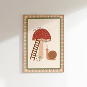 Snail Mushroom – Nursery & kids wall art