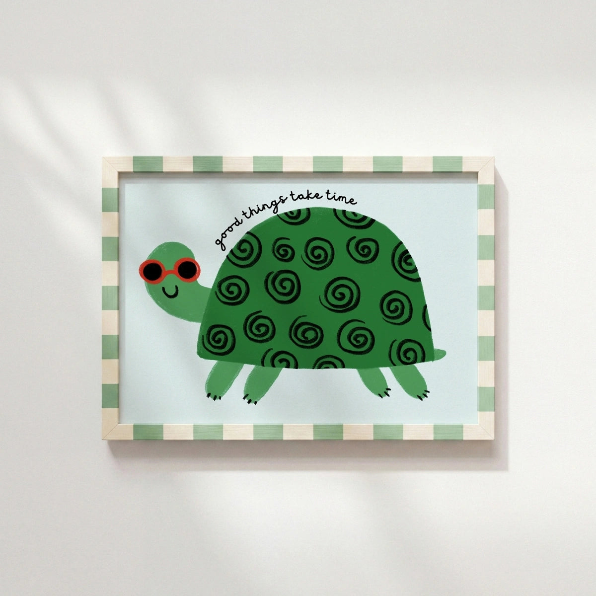 Affiche de pépinière Tortue – Adorable Décoration Murale Animale, Décoration Chambre de Garçons