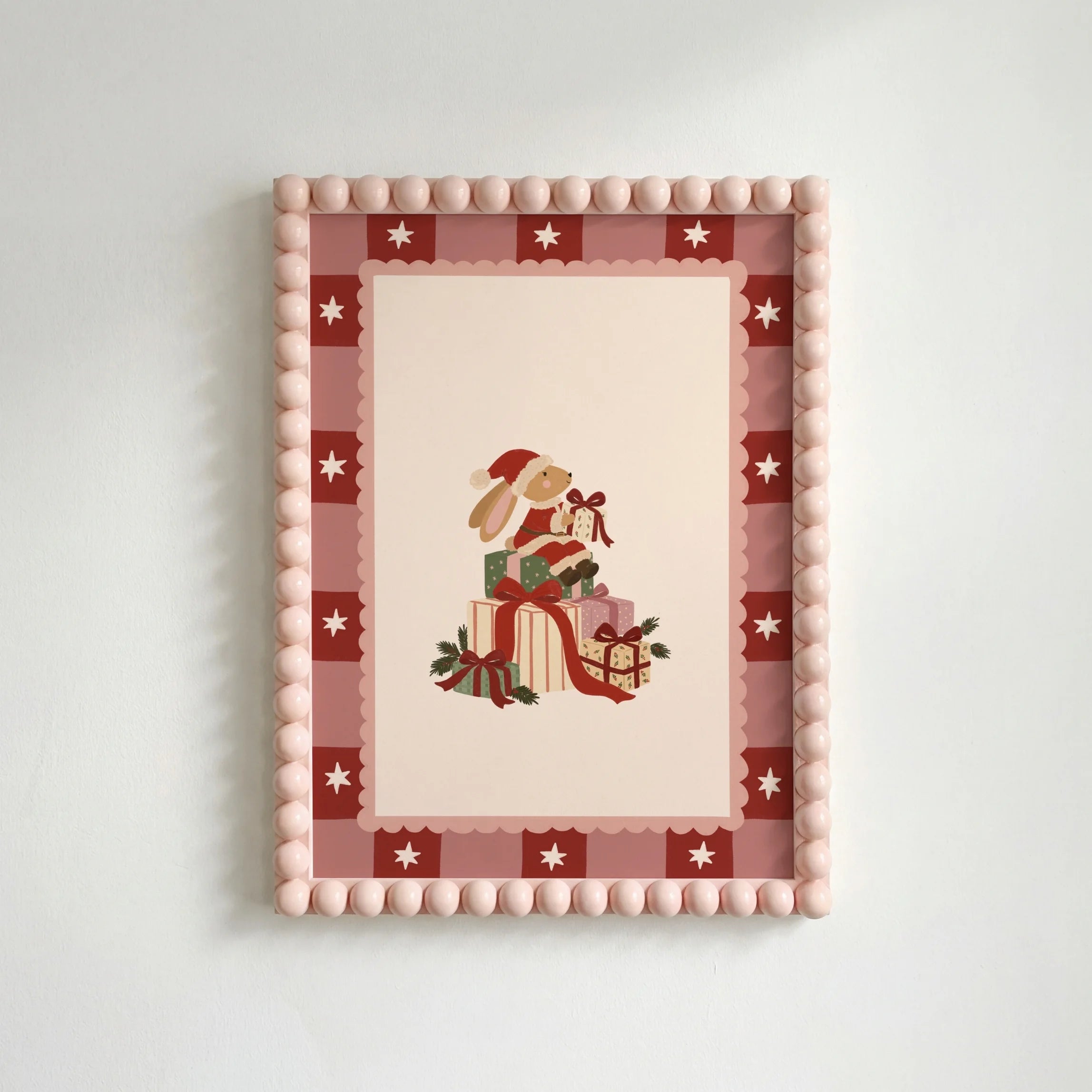 Coniglietto Babbo Natale con i regali – Poster di Natale