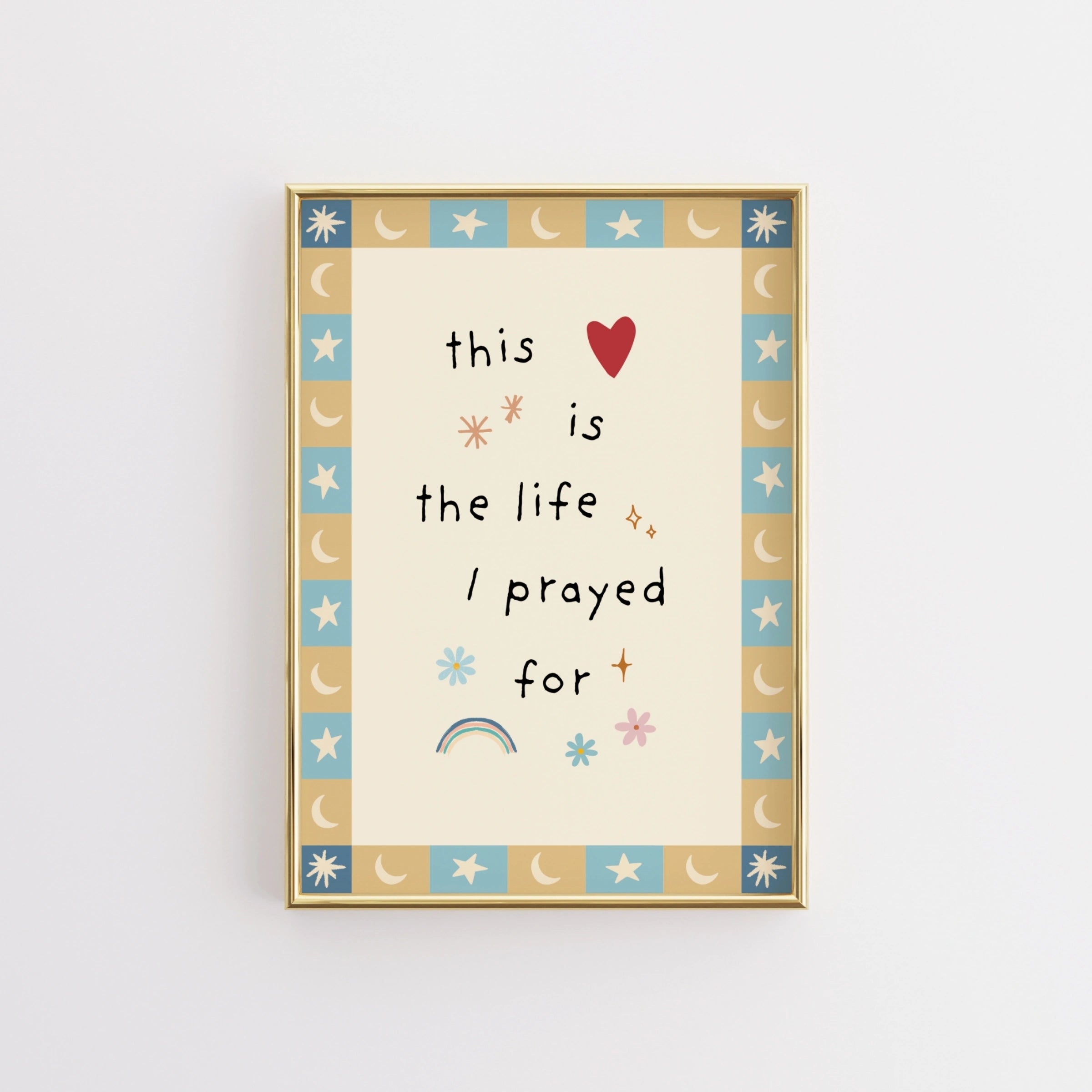 Vintage-Streifenposter fürs Kinderzimmer