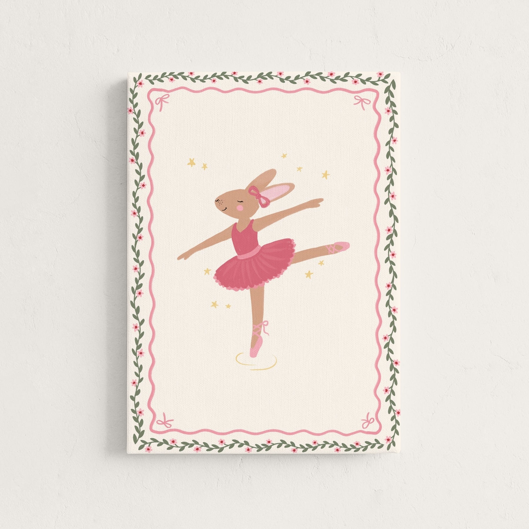 Ballerina Bunny Nursery Canvas Print