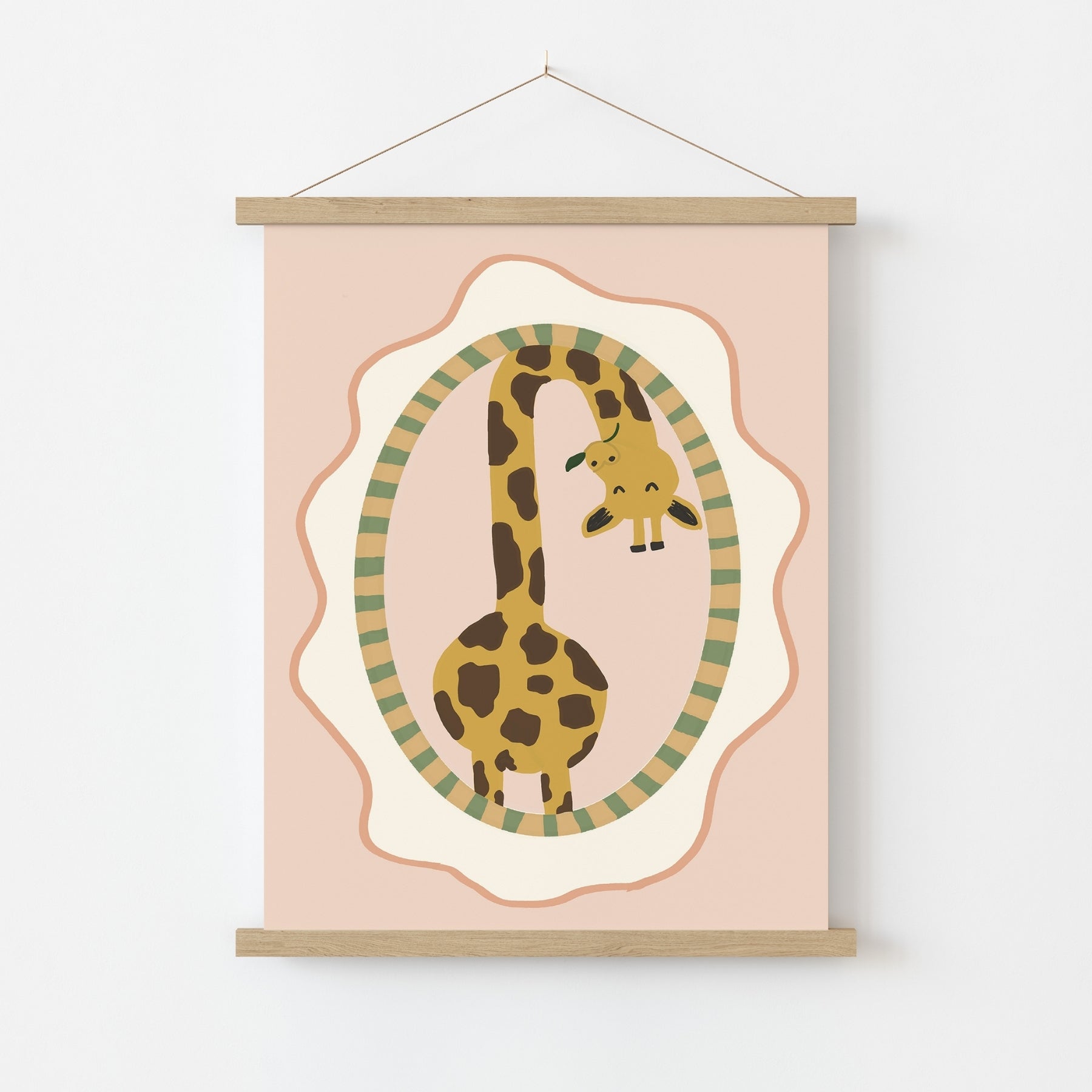 Vintage Giraffe Nursery Print, Vintage Nursery Decor