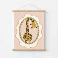 Vintage Giraffe Nursery Print, Vintage Nursery Decor