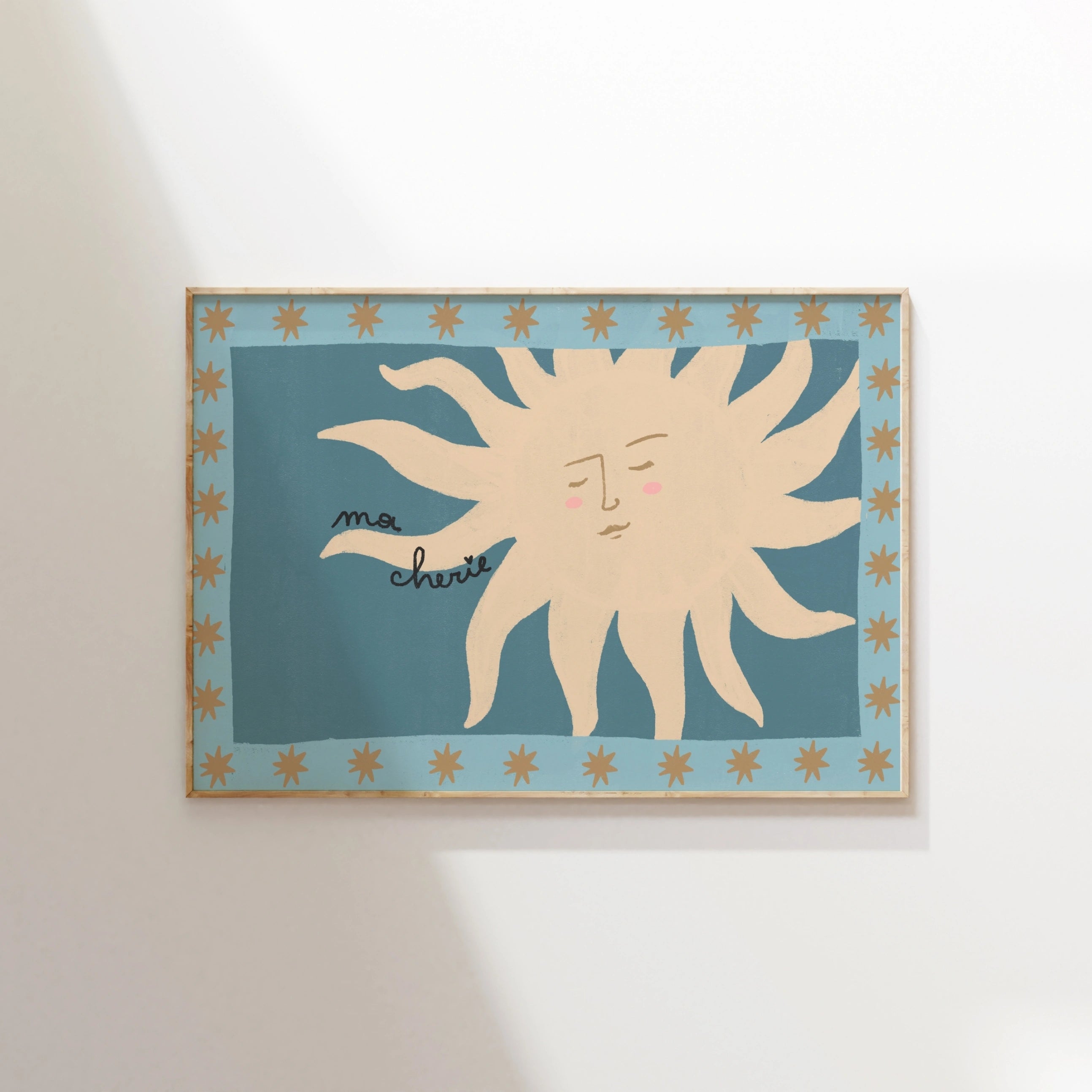 Affiche Bébé Céleste, Décoration de Chambre d'Enfant Rétro