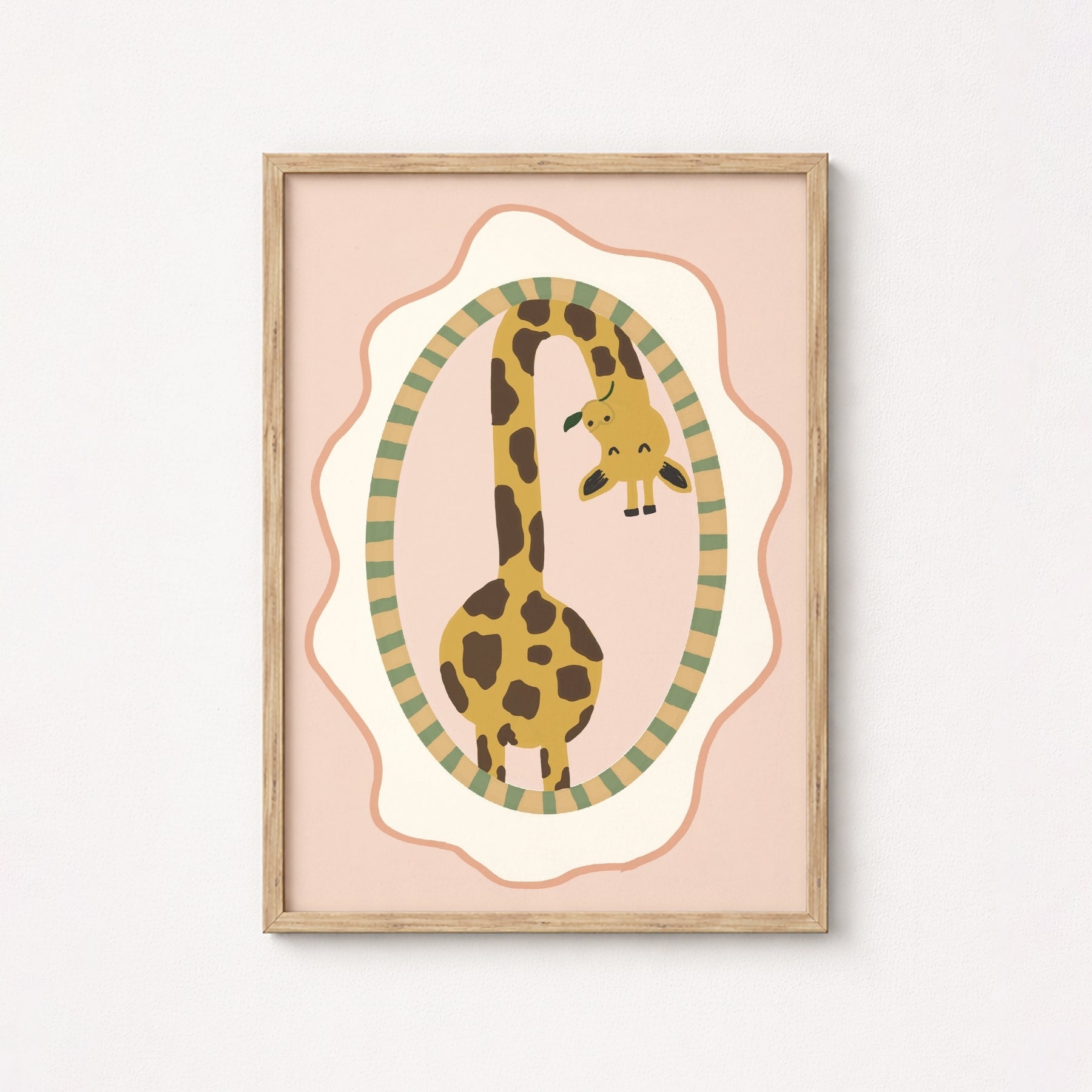 Vintage Giraffe Nursery Print, Vintage Nursery Decor